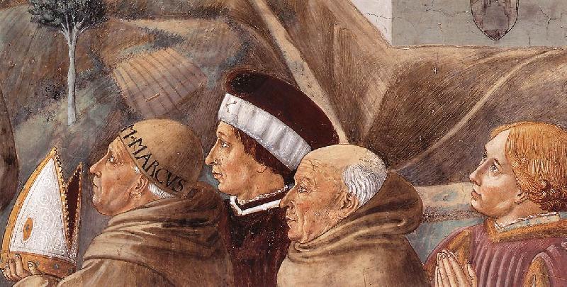 GOZZOLI, Benozzo Scenes from the Life of St Francis (detail of scene 7, south wall) gh Spain oil painting art